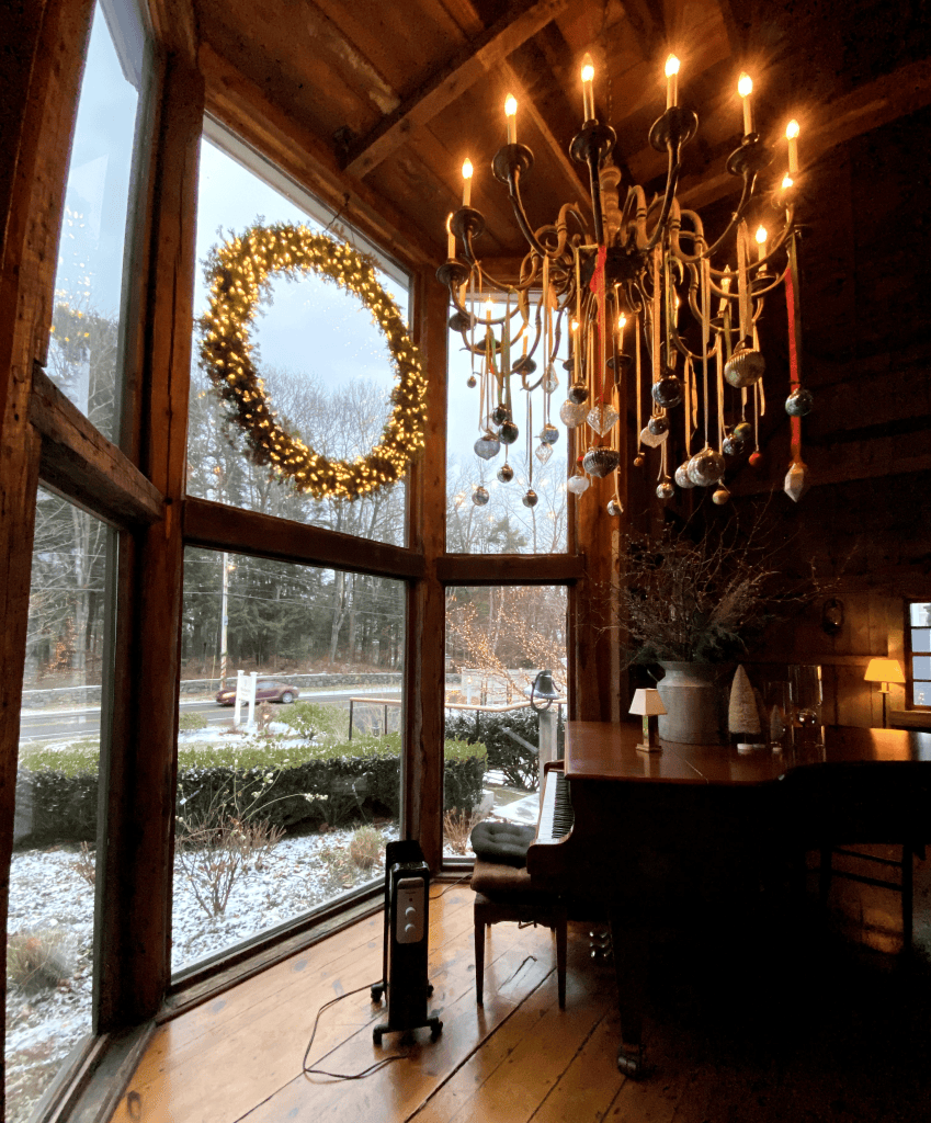 White Barn Inn piano bar overlooking main road