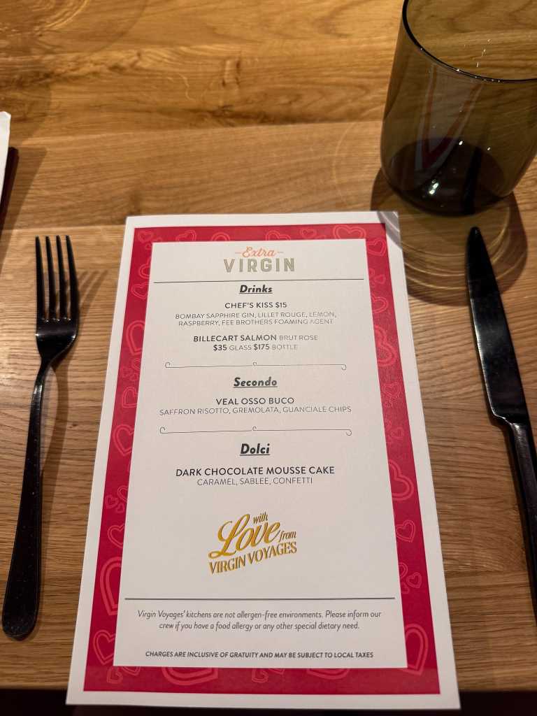 Virgin Voyages Scarlet Lady Valentine's Day