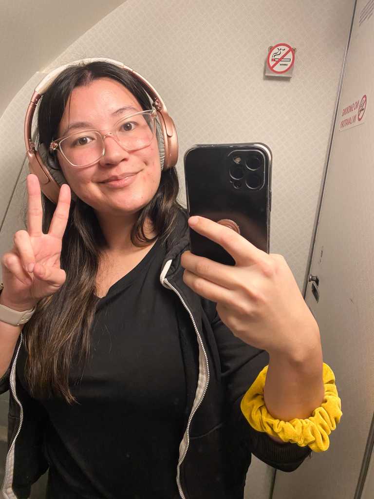 airplane selfie