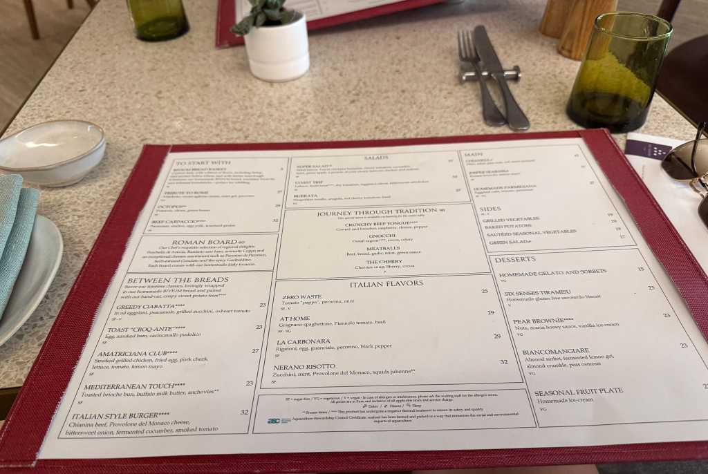 Six Senses Rome BIVIUM lunch